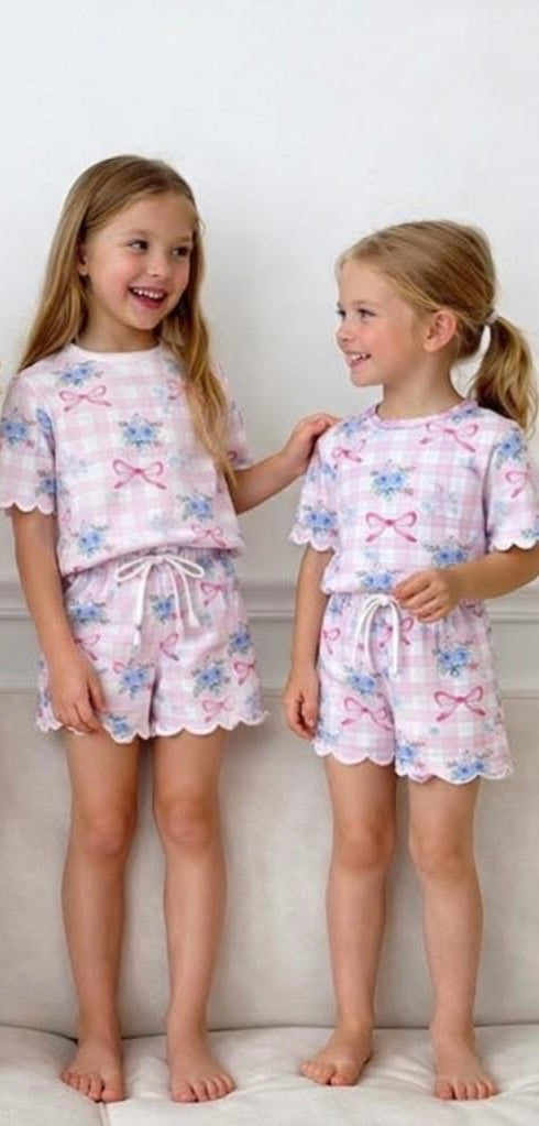 Pre-Order Myla’s Print Scalloped Short Set