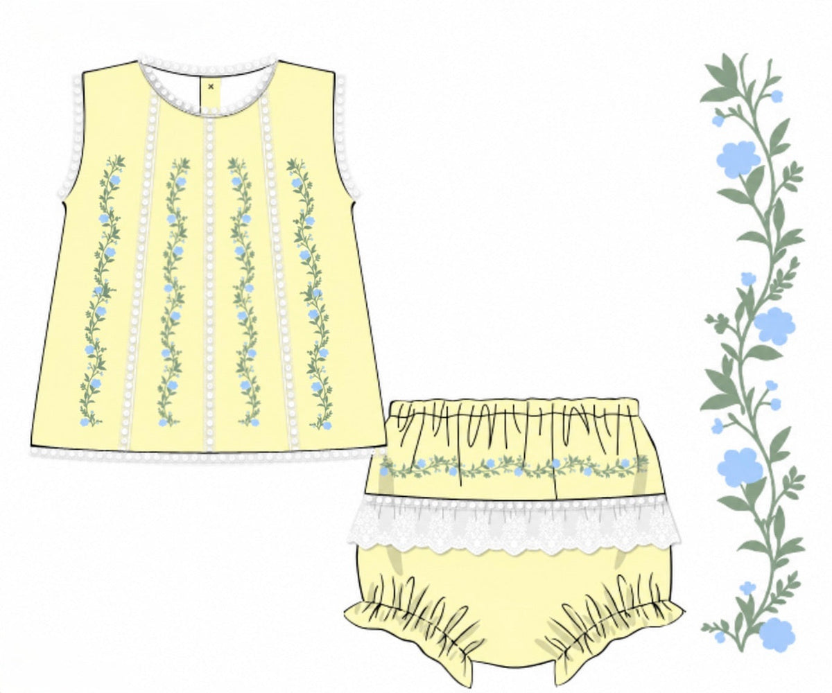 PO57 Butter & Blues Heirloom Bloomer Set