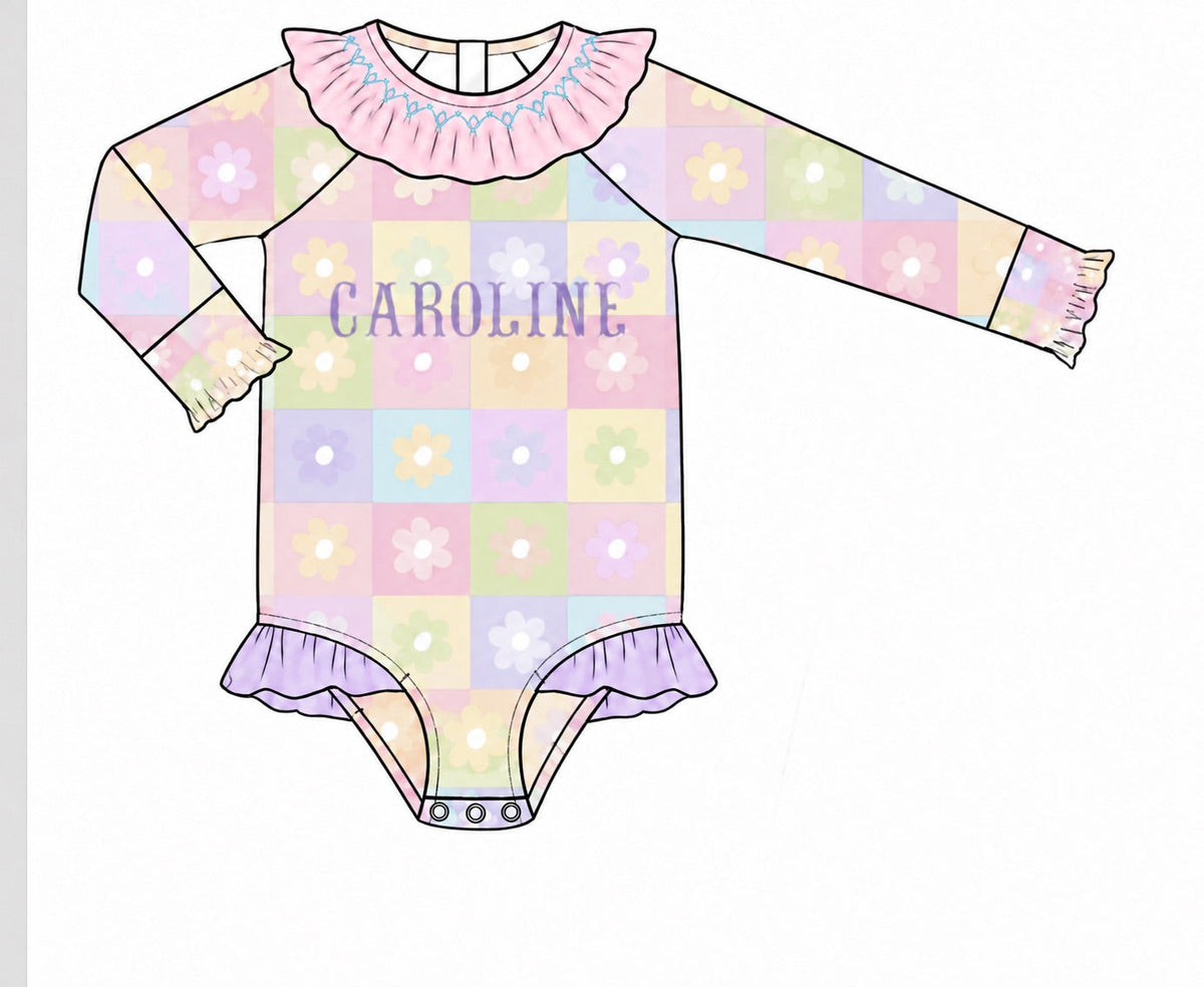 PO57 Summer Fun Swim Girl Rash Guard 1pc.