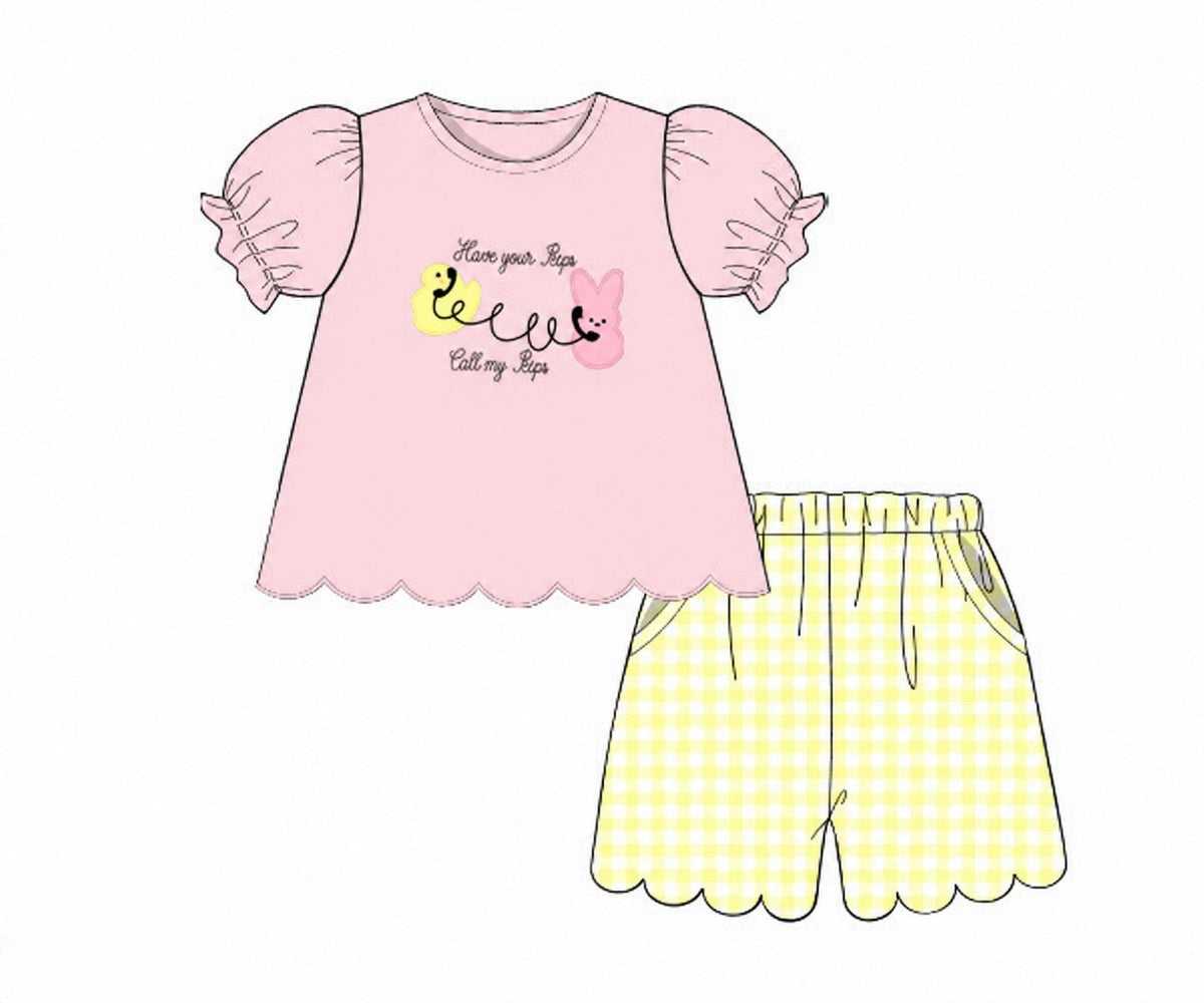 PO57 Call my Peeps Girl Short Set
