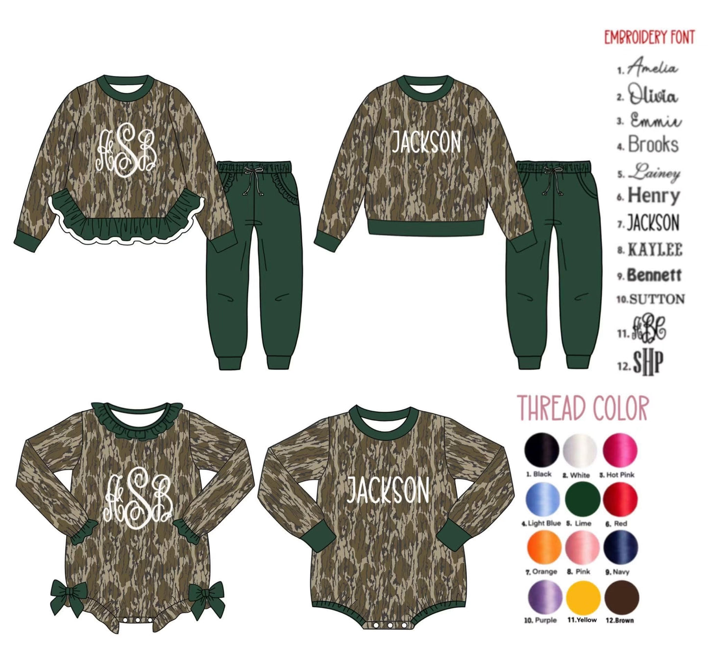 Pre-Order Monogrammed Sibling Match