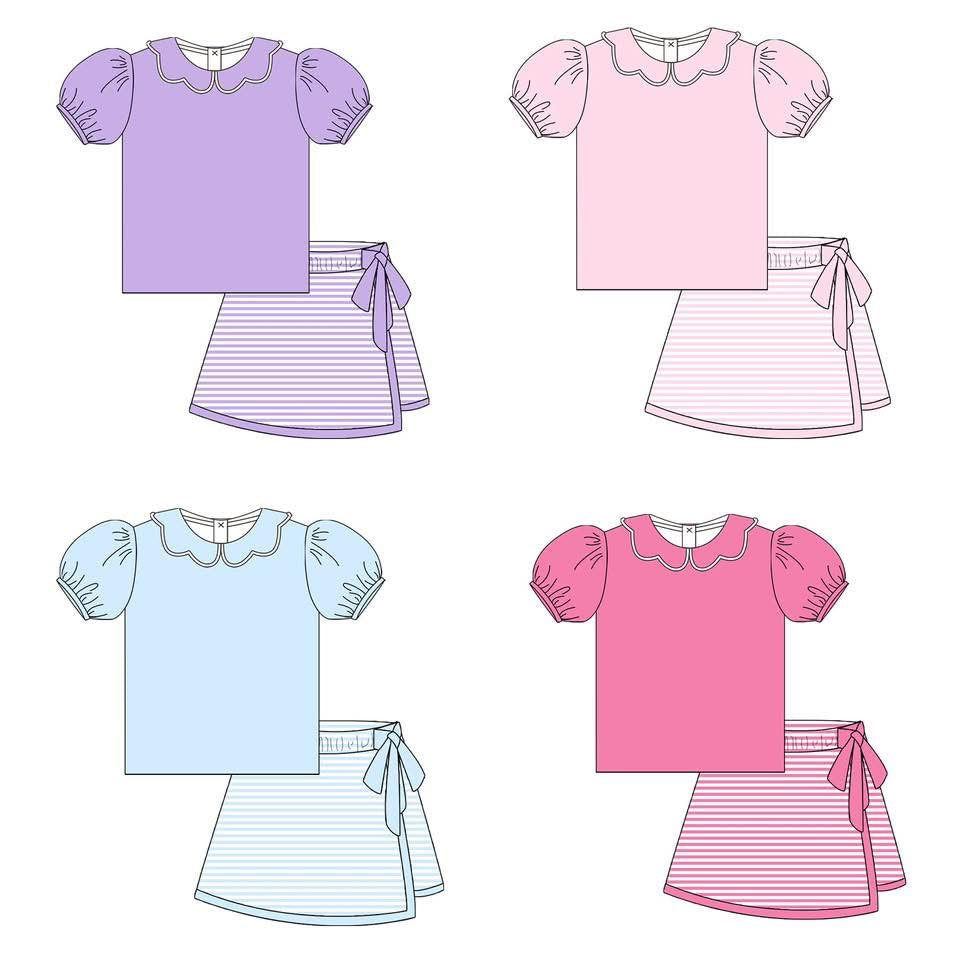 Pre-Order Puff Sleeve Skort Sets