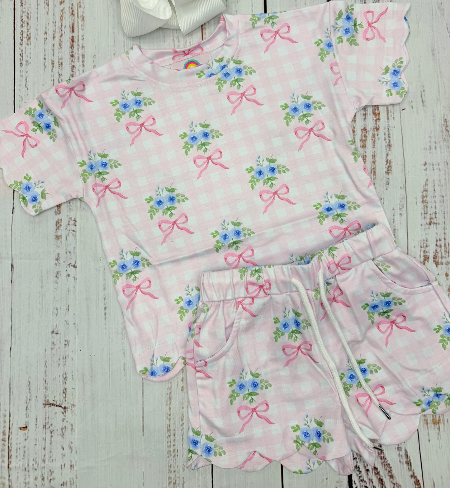 RTS Myla Floral Print Scalloped Set