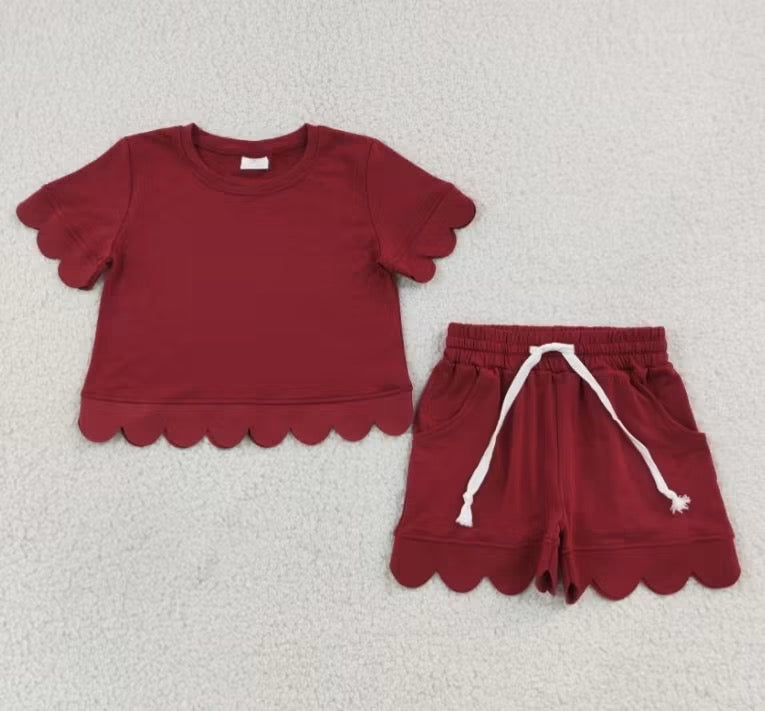Pre-Order Maroon Scallop Set