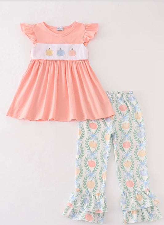 RTS Pastel Pumpkin Trio Girl Set