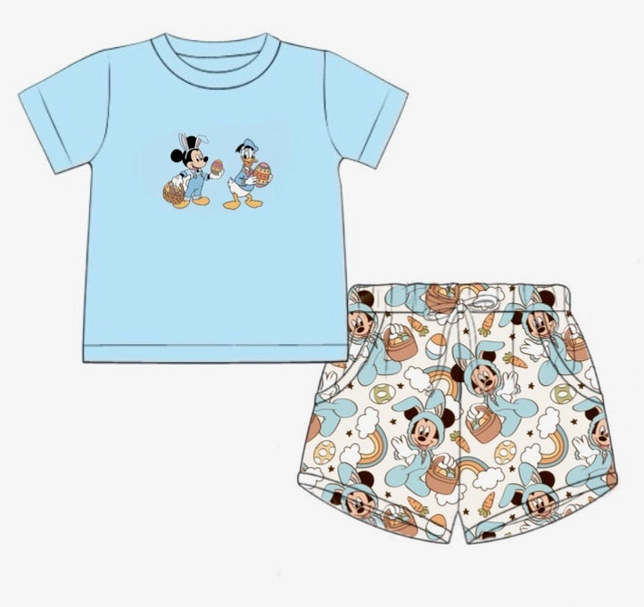 PO57 Easter Mouse Boy Short Set