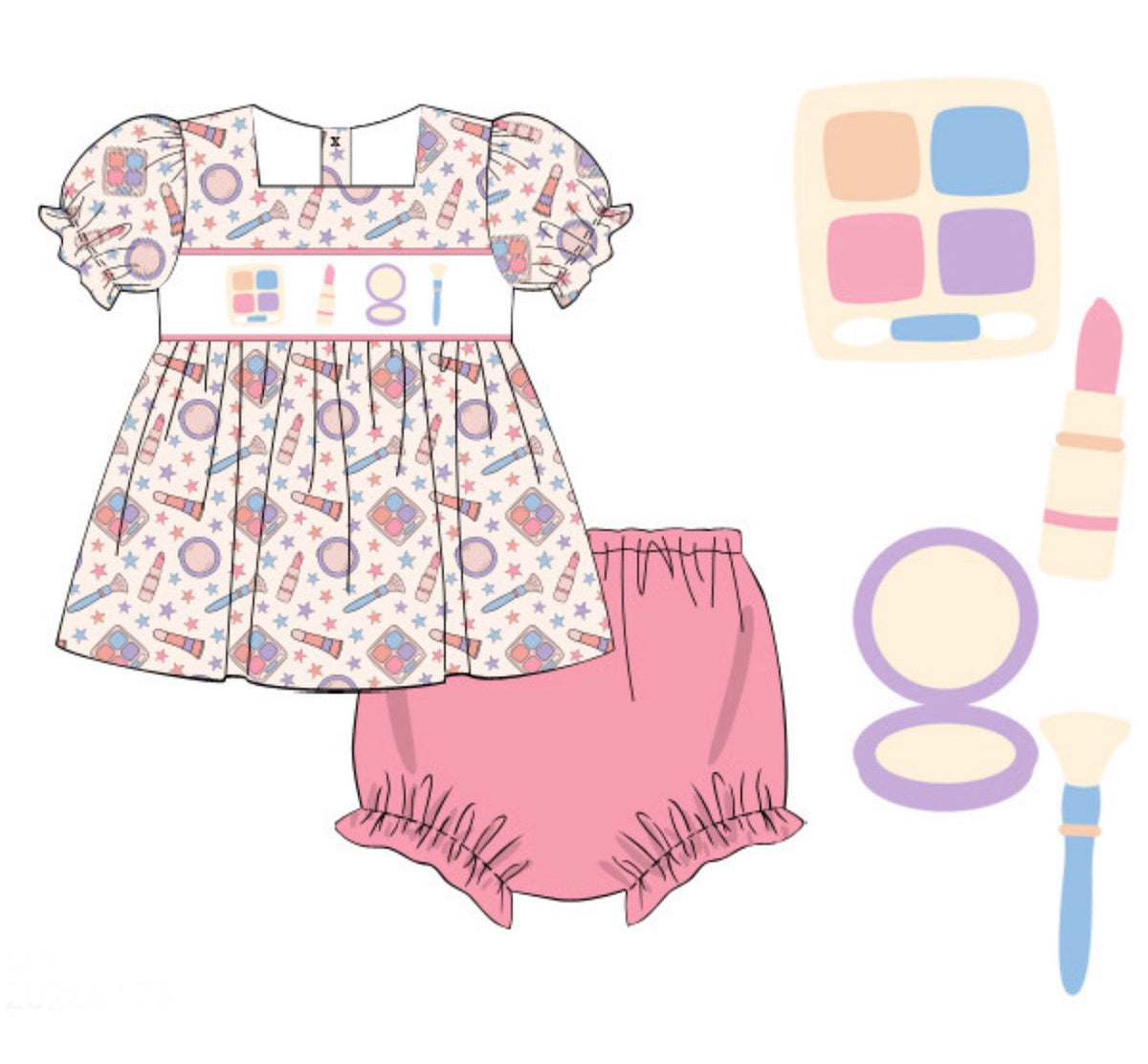 PO57 For the Girls - All Made Up Bloomer Set
