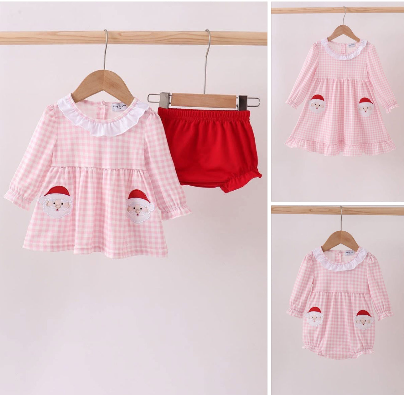 RTS Pink Gingham Santa Collection
