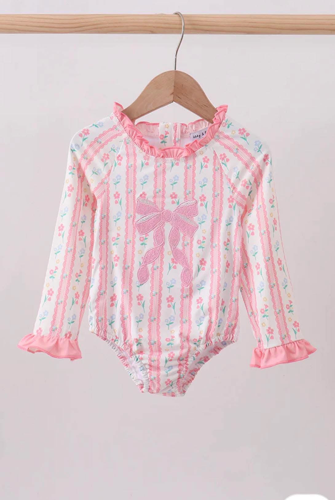 RTS Floral Bow Bathing-suit