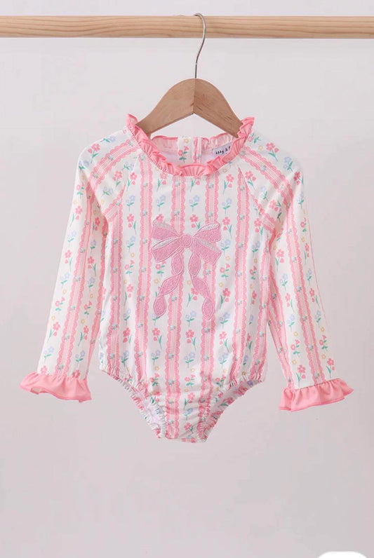 RTS Floral Bow Bathing-suit