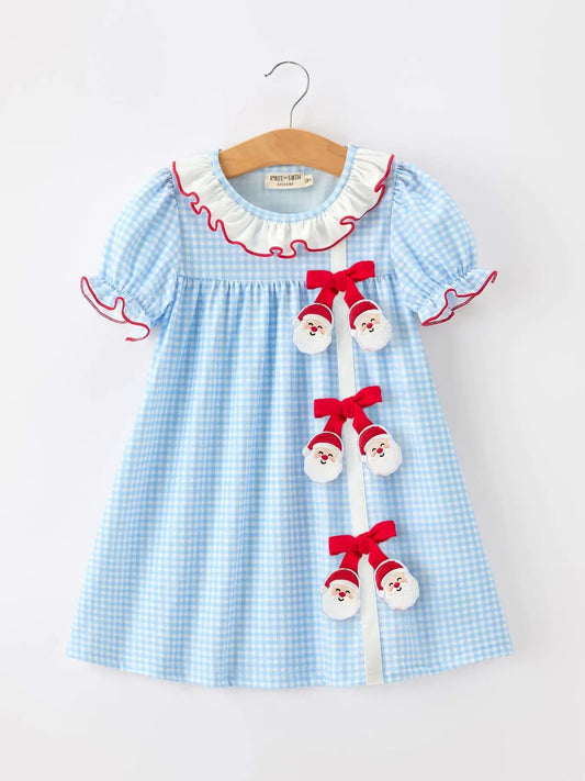 Pre-Order Hanging Santa Blue Dress
