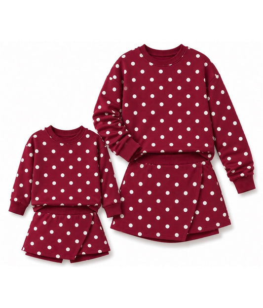 Pre-Order Mommy & Me polka dot skort sets