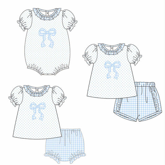 Pre-Order Tiny Dot Blue Bow